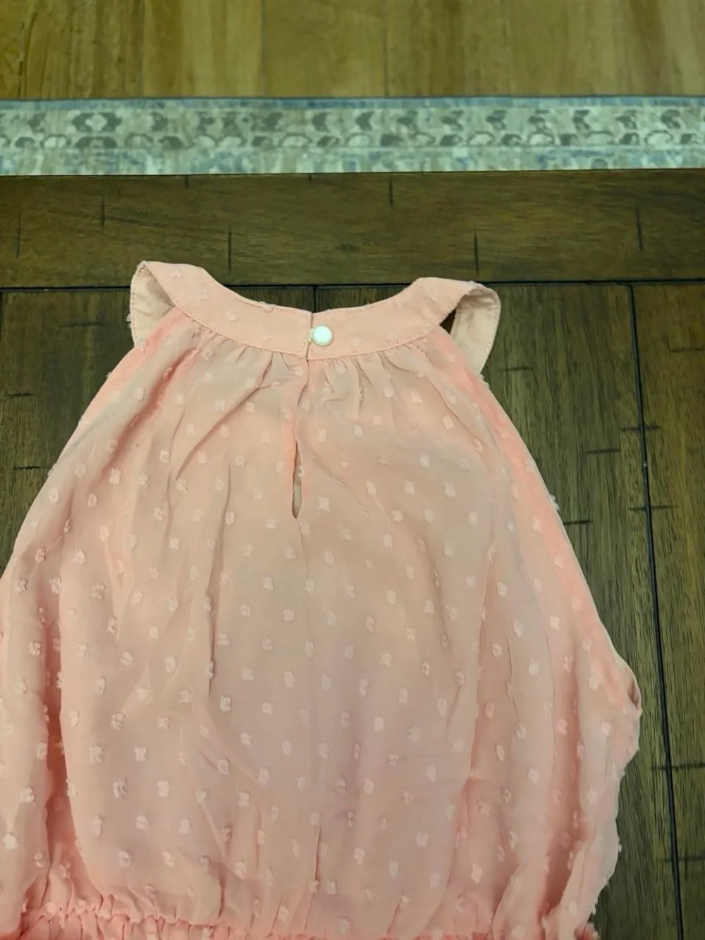 Girls' Pink Tiered Halter Dress with Waist Bow